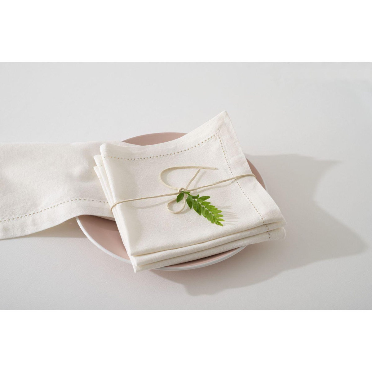 ATMOSPHERA Ensemble de 4 serviettes de table CHAMBRAY