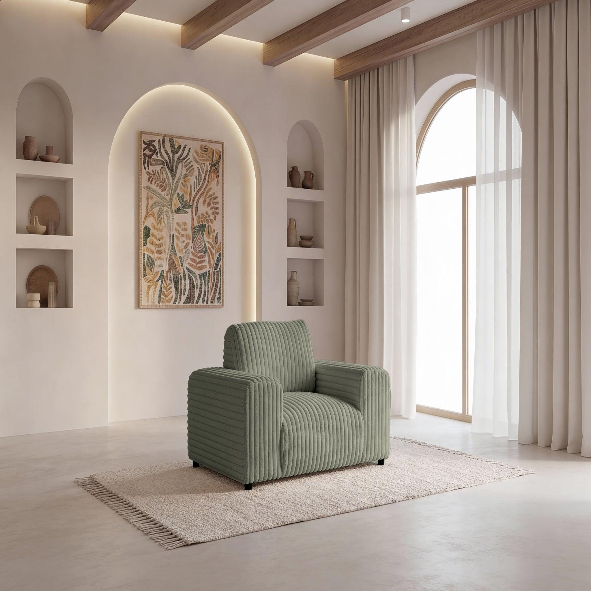 Voir la diapositive 5 : CASANOVA PARIS Caisa - fauteuil en velours côtelé