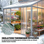 Voir la diapositive 5 : OUTSUNNY Lot de 10 panneaux polycarbonate alvéolaire 4 mm transparent dim. 120L x 60l cm