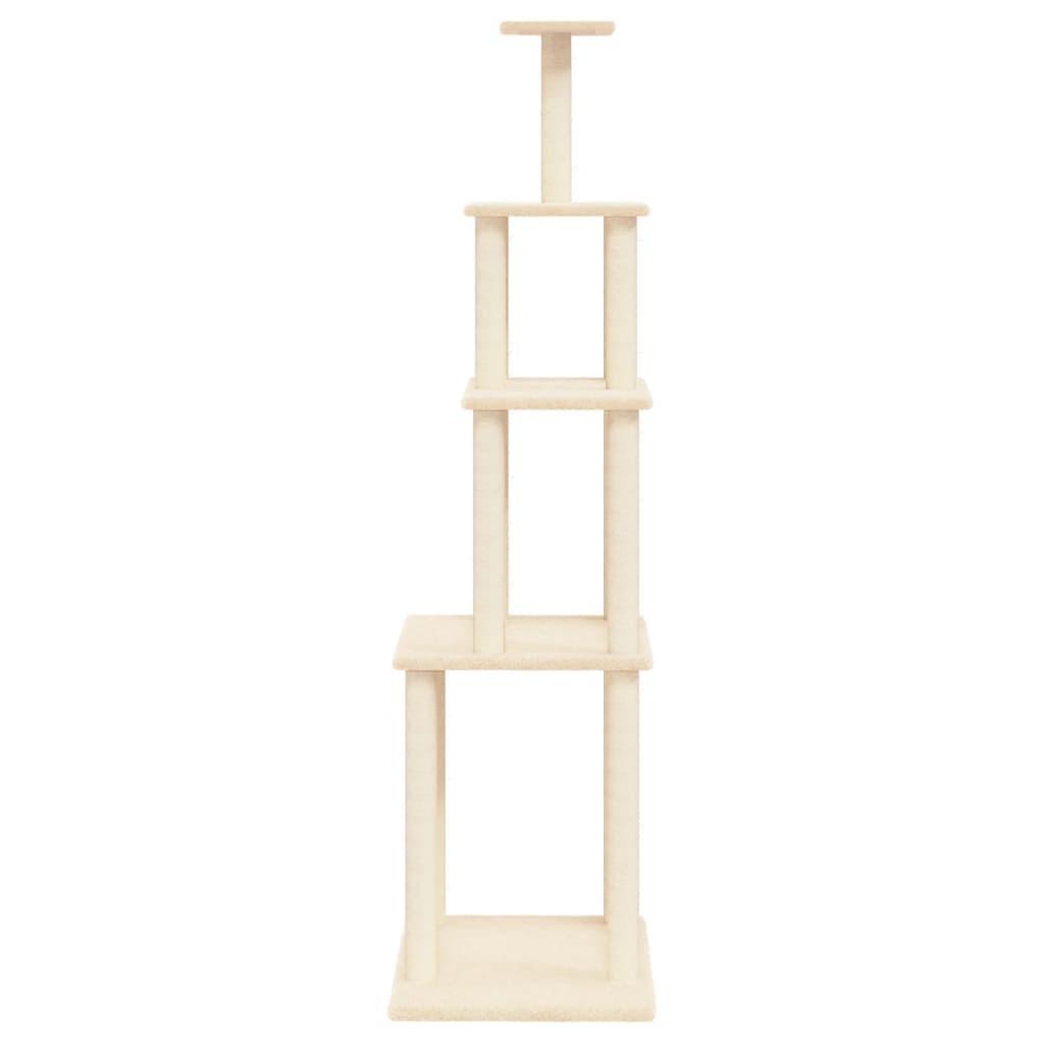 Voir la diapositive 4 : VIDAXL Arbre a chat avec griffoirs en sisal creme 183 cm