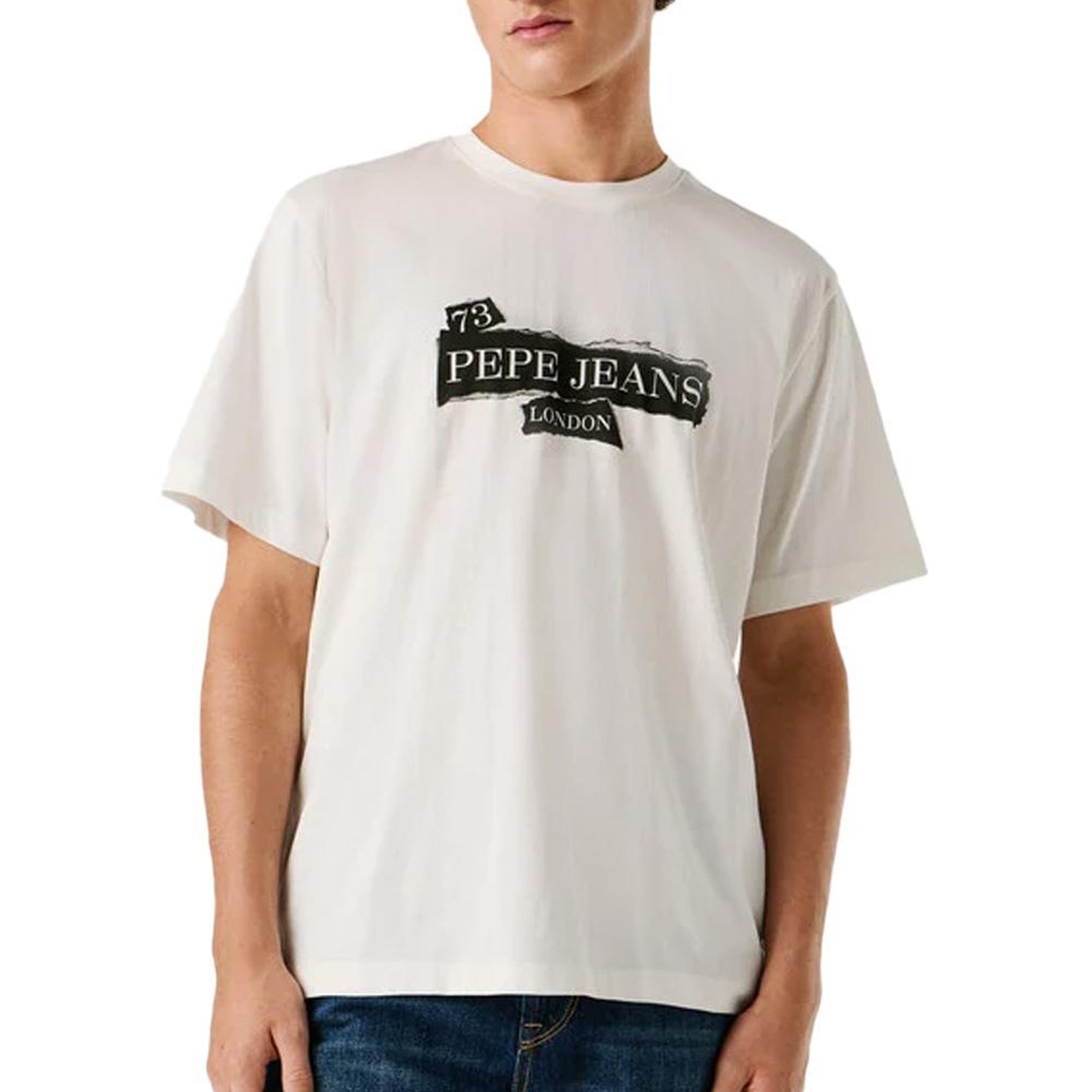 Pepe Jeans T-Shirt Blanc Homme Pepe jeans Griffin. Coloris disponibles : Blanc