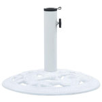 VIDAXL Socle de parasol Blanc 9 kg 40 cm Fonte