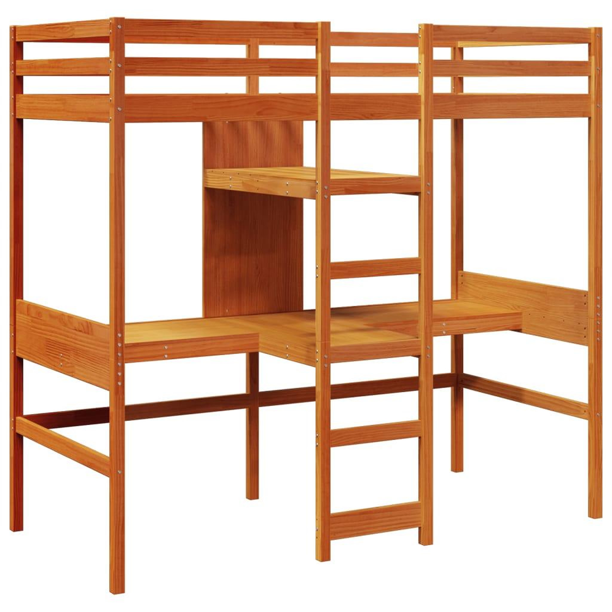Voir la diapositive 3 : VIDAXL Cadre de lit superpose sans matelas 90x190cm bois de pin massif