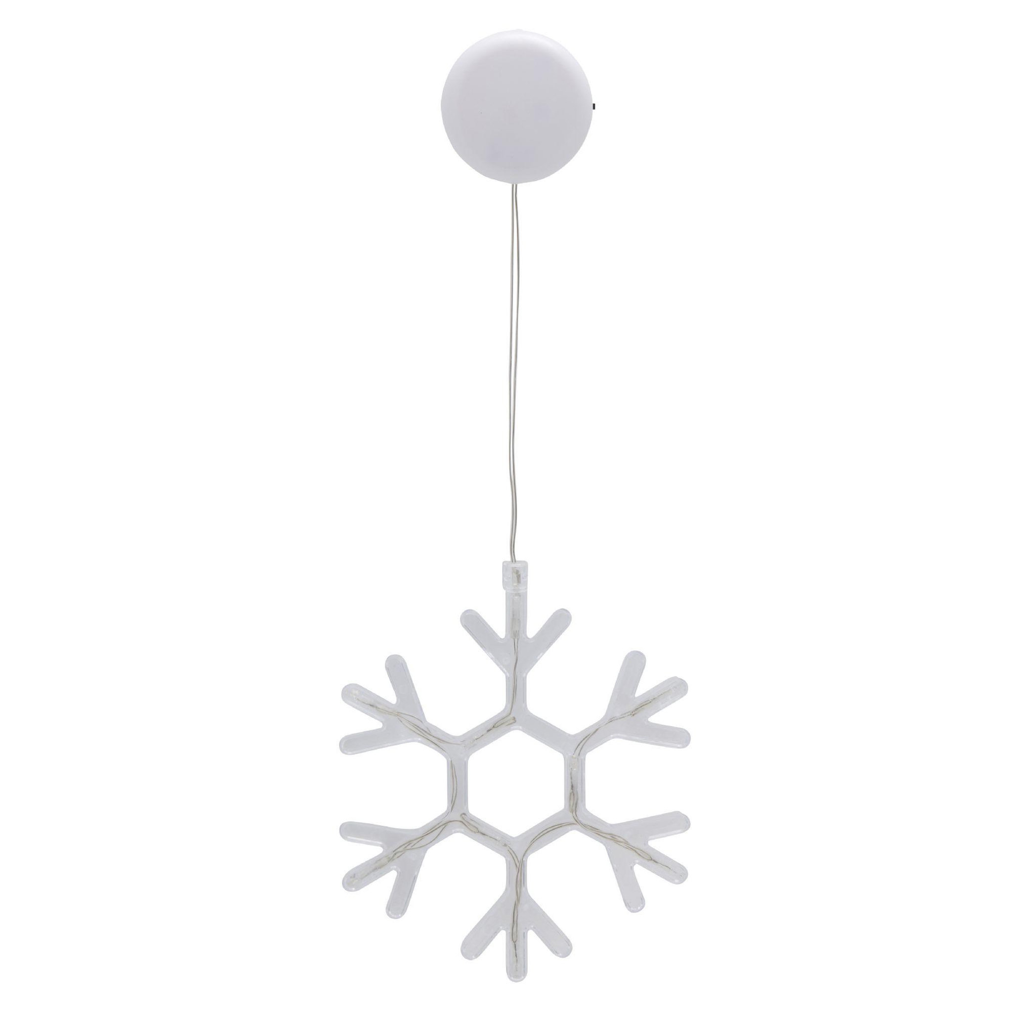 Voir la diapositive 4 : WERKAPRO Flocon lumineux à pile 10 led  19x19x1cm