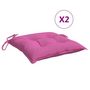 Voir la diapositive 2 : VIDAXL Coussins de chaise lot de 2 rose 50x50x7 cm tissu oxford