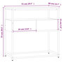 Voir la diapositive 6 : VIDAXL Table console chene marron 75x40x75 cm bois d'ingenierie
