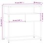 Voir la diapositive 6 : VIDAXL Table console chene marron 75x40x75 cm bois d'ingenierie