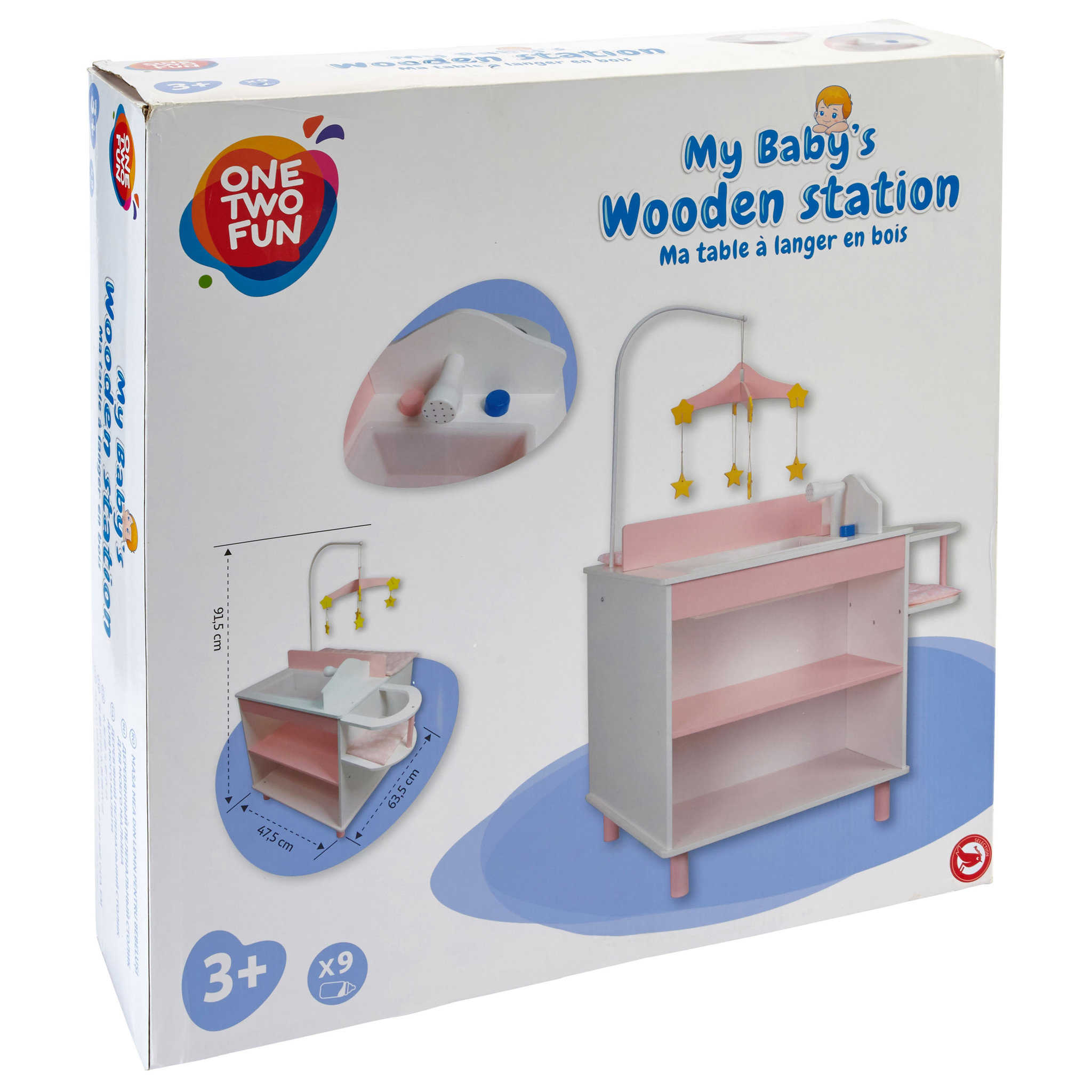 Voir la diapositive 2 : One Two Fun Table nurserie en bois 