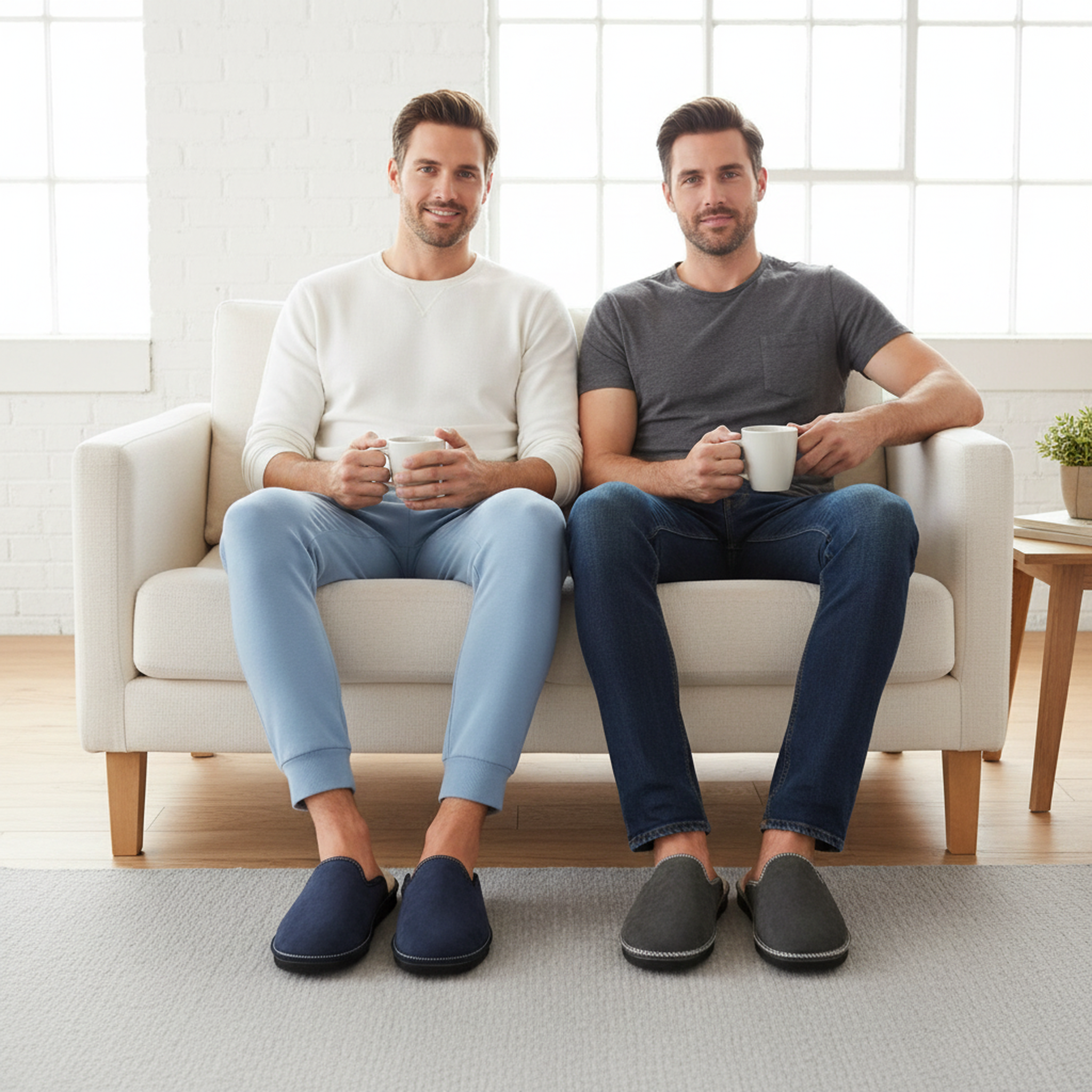 Voir la diapositive 4 : OZABI Ozabi pack de 2 paires pantoufles mules homme fabriquées en espagne
