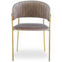 Voir la diapositive 3 : Paris Prix Lot de 4 Chaises en Velours  Batora  79cm Taupe