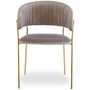 Voir la diapositive 3 : Paris Prix Lot de 4 Chaises en Velours  Batora  79cm Taupe