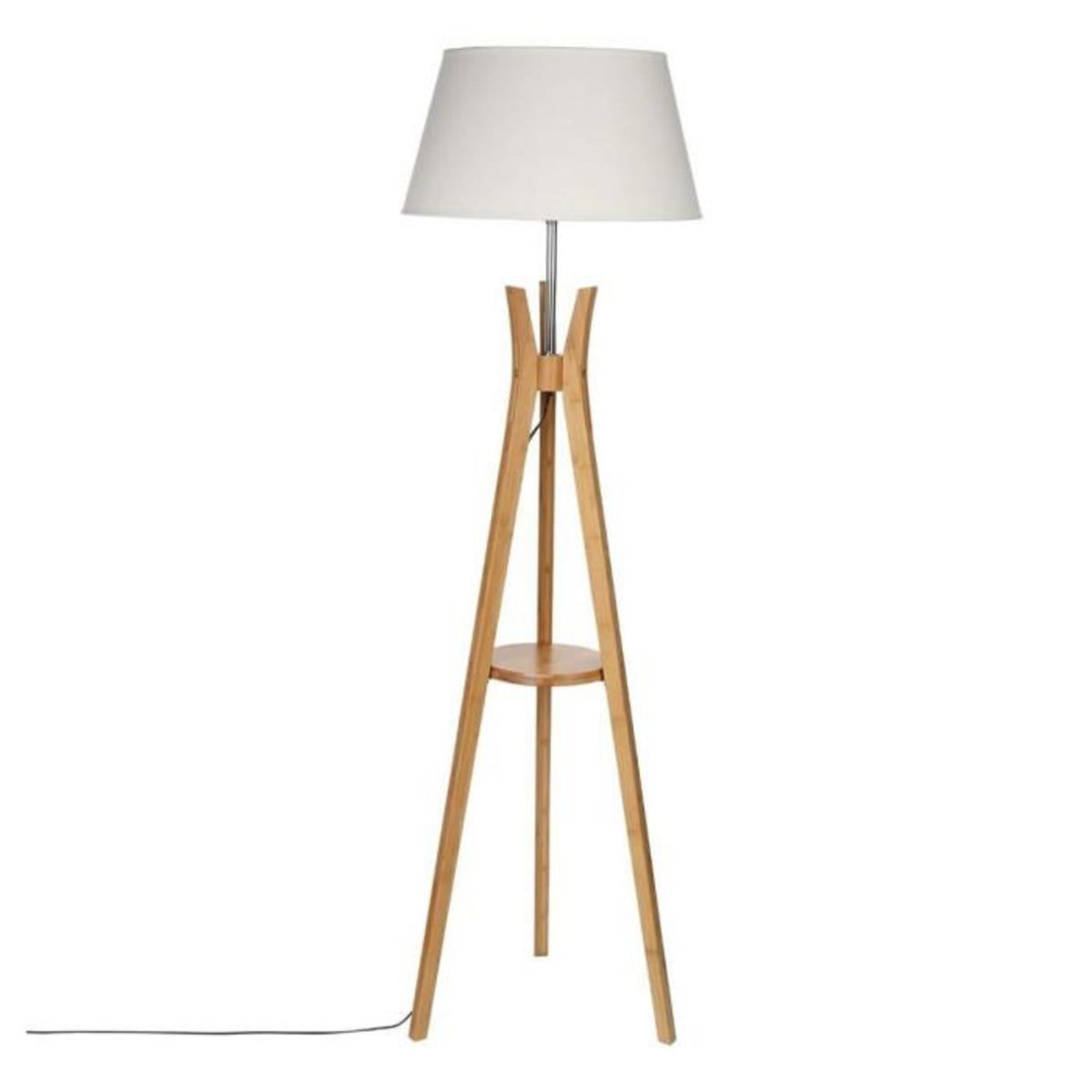 ATMOSPHERA Lampadaire Trépied  Kalo  156cm Naturel & Blanc