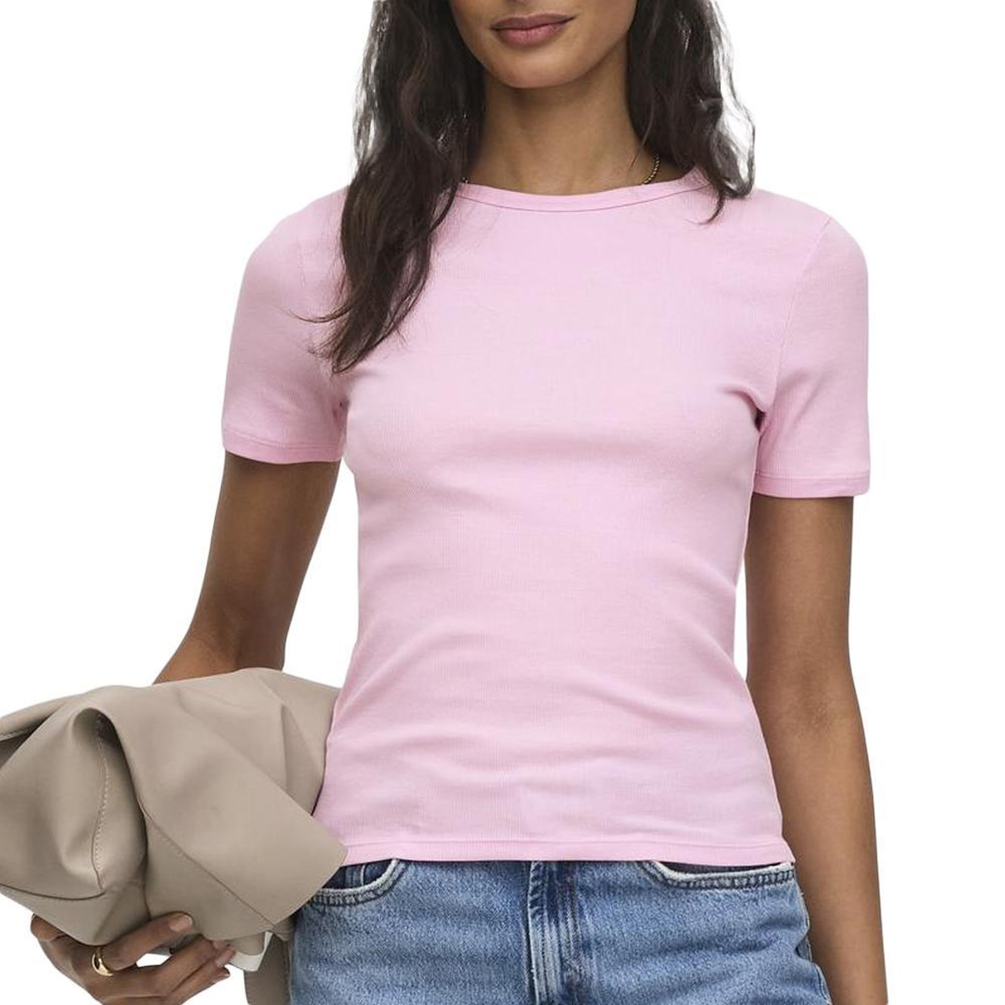 JACQUELINE DE YONG T-Shirt Rose Femme JDY Lucky. Coloris disponibles : Rose