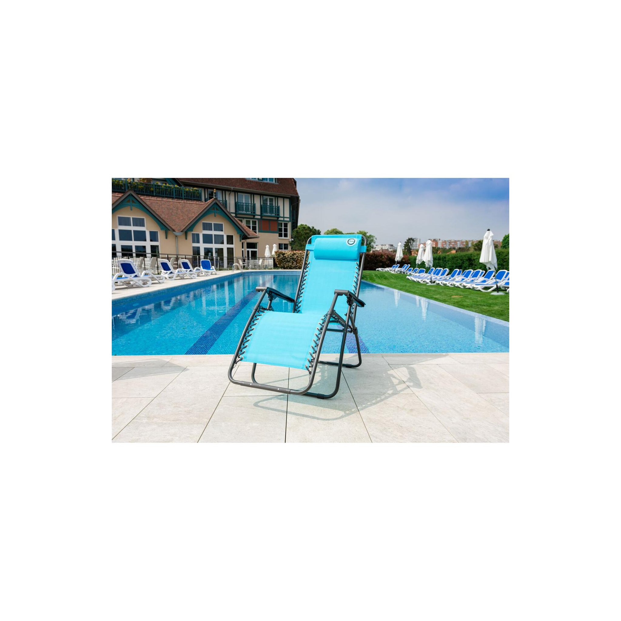 Voir la diapositive 2 : O'Colors Fauteuil relax de jardin - o'colors - multi positions - bleu