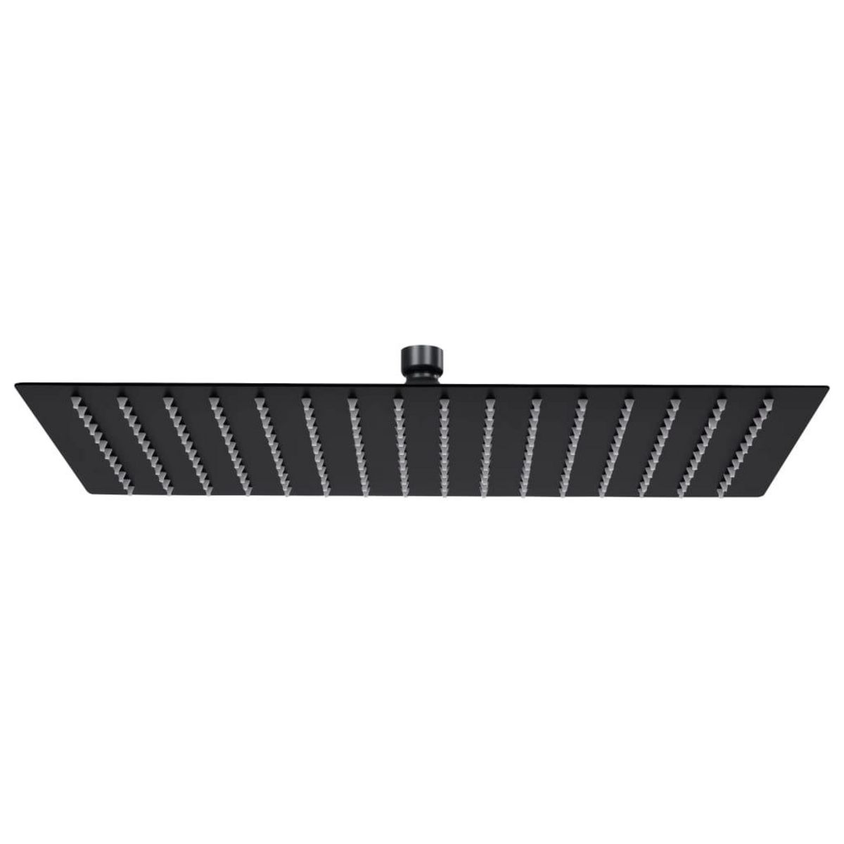 VIDAXL Pomme de douche pluie Inox 40x30 cm Rectangulaire Noir