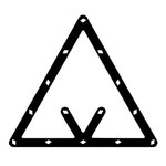 Paris Prix Lot de 6 Triangles de Positionnement  Billard  24 cm Noir