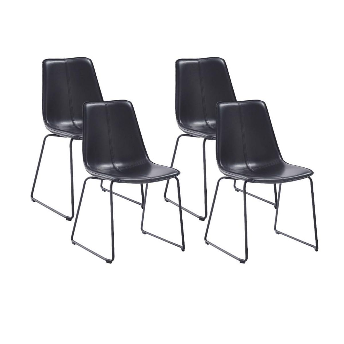 BEST MOBILIER Cuzco - lot de 4 chaises - en simili