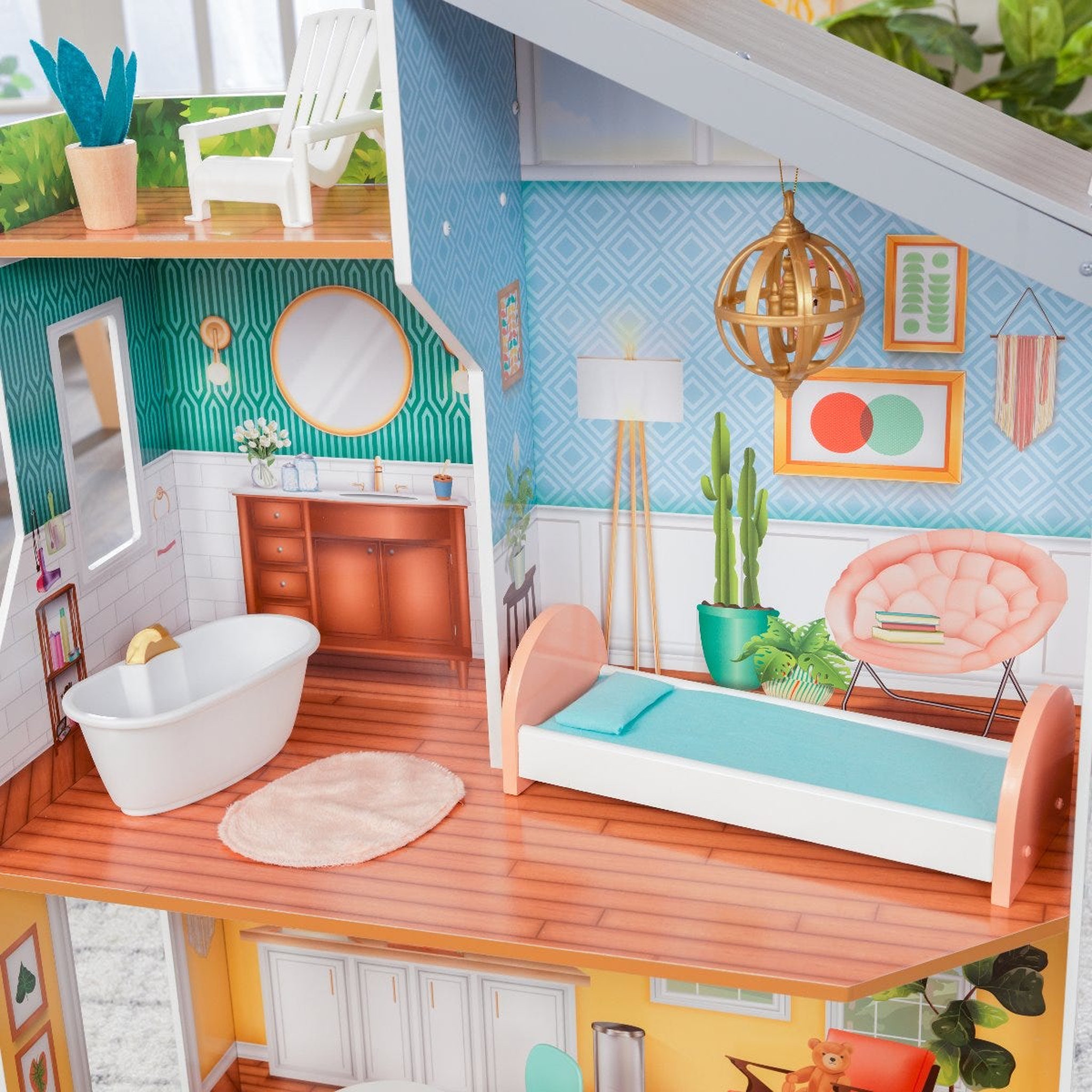 Voir la diapositive 5 : Kidkraft Maison de poupées en bois - Emily