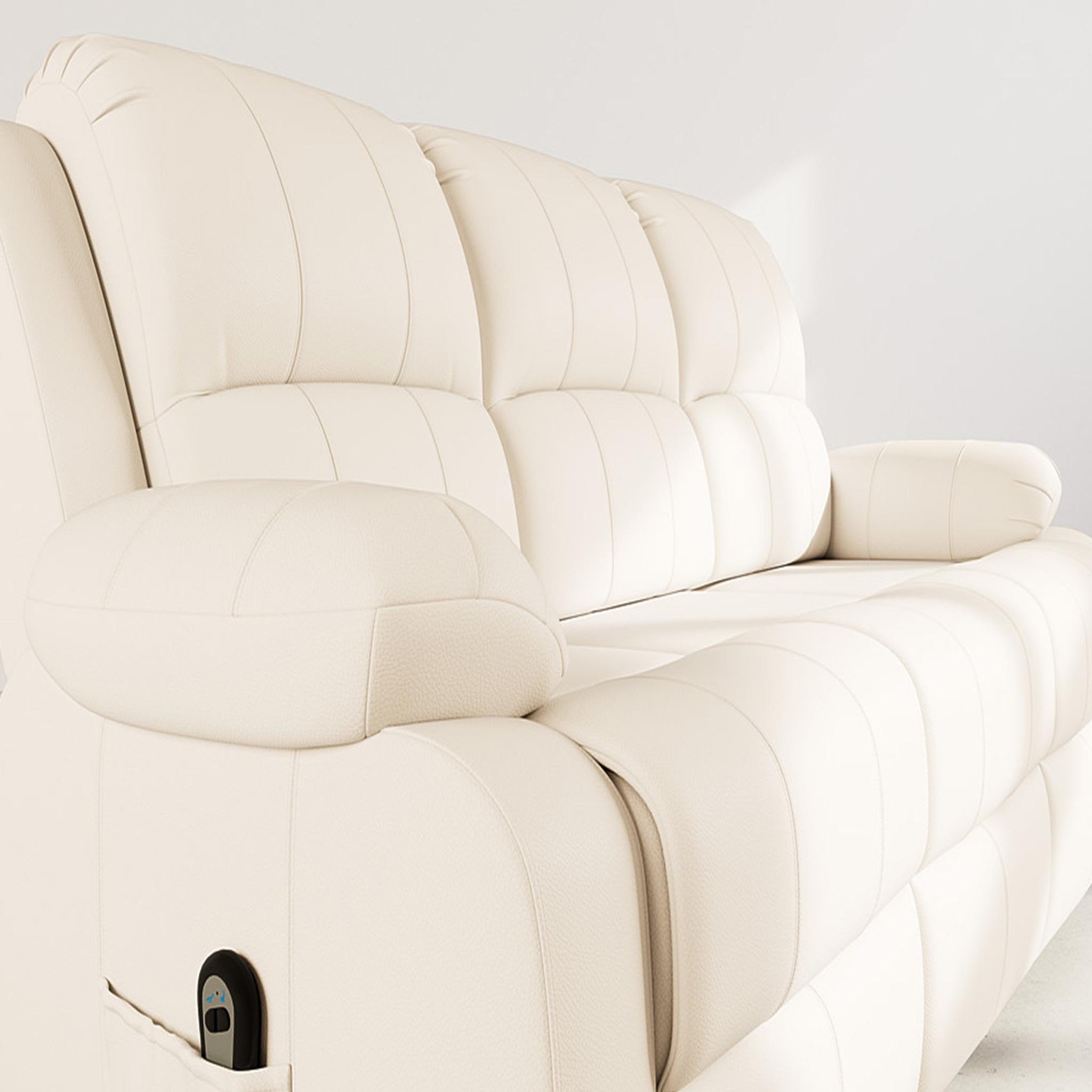 Voir la diapositive 4 : BEST MOBILIER Armand - canapé 3 places relax électrique en simili