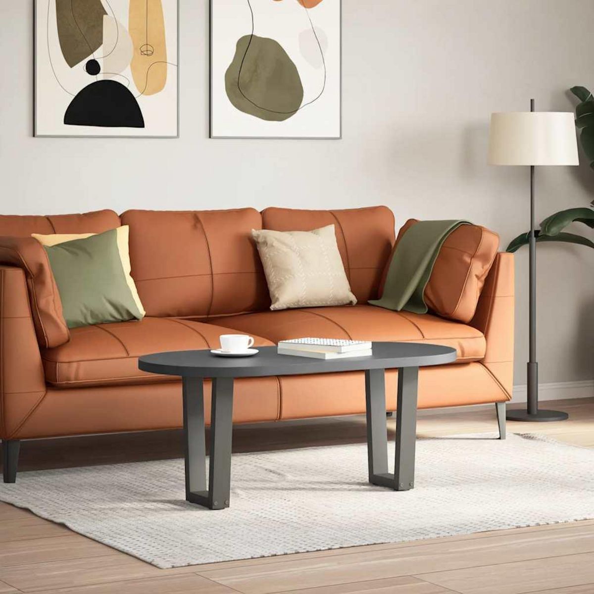 VIDAXL Pieds de table a manger en forme de V 2 pcs anthracite acier