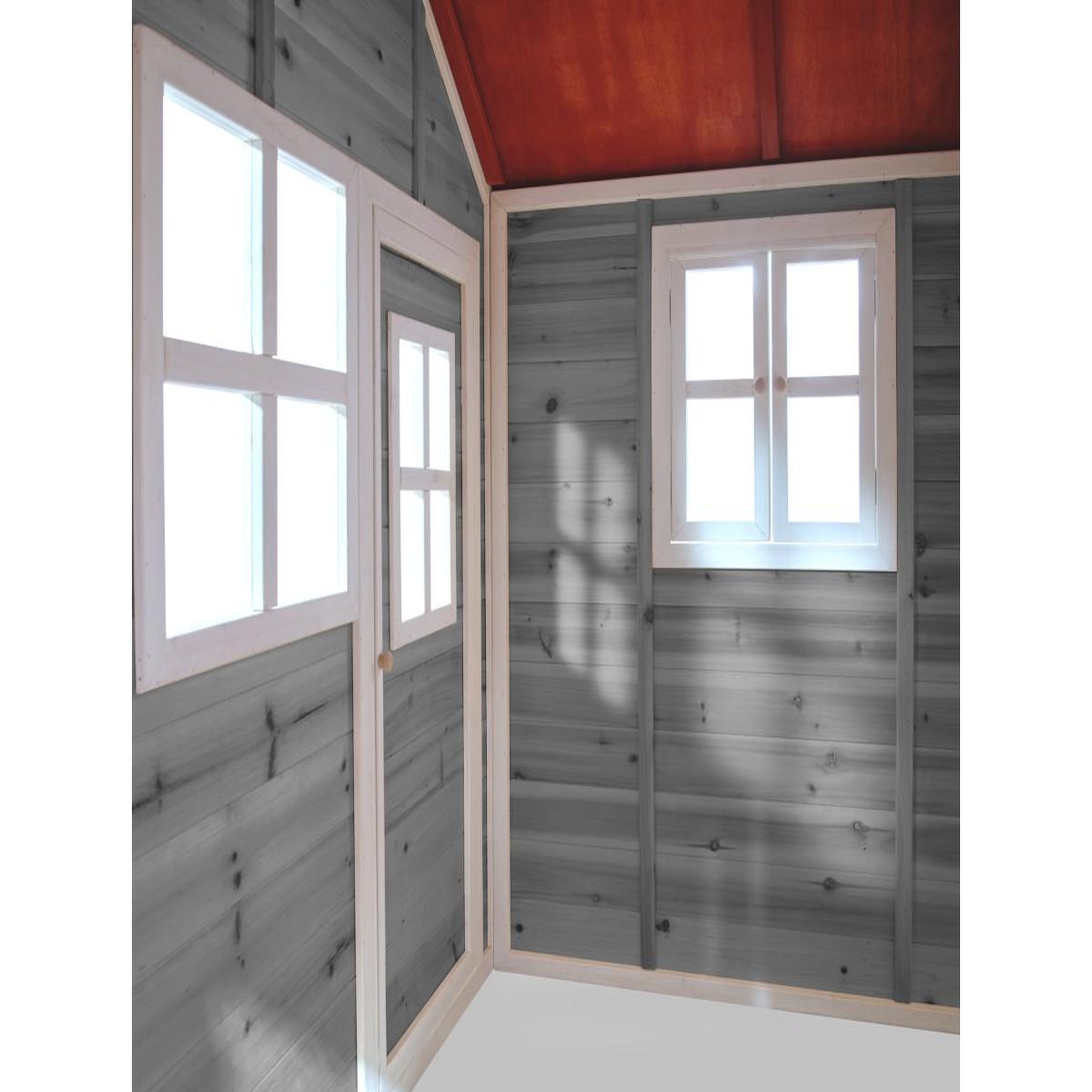 Voir la diapositive 5 : EXIT TOYS Maisonnette en bois pour enfants loft 150 gris - exit toys