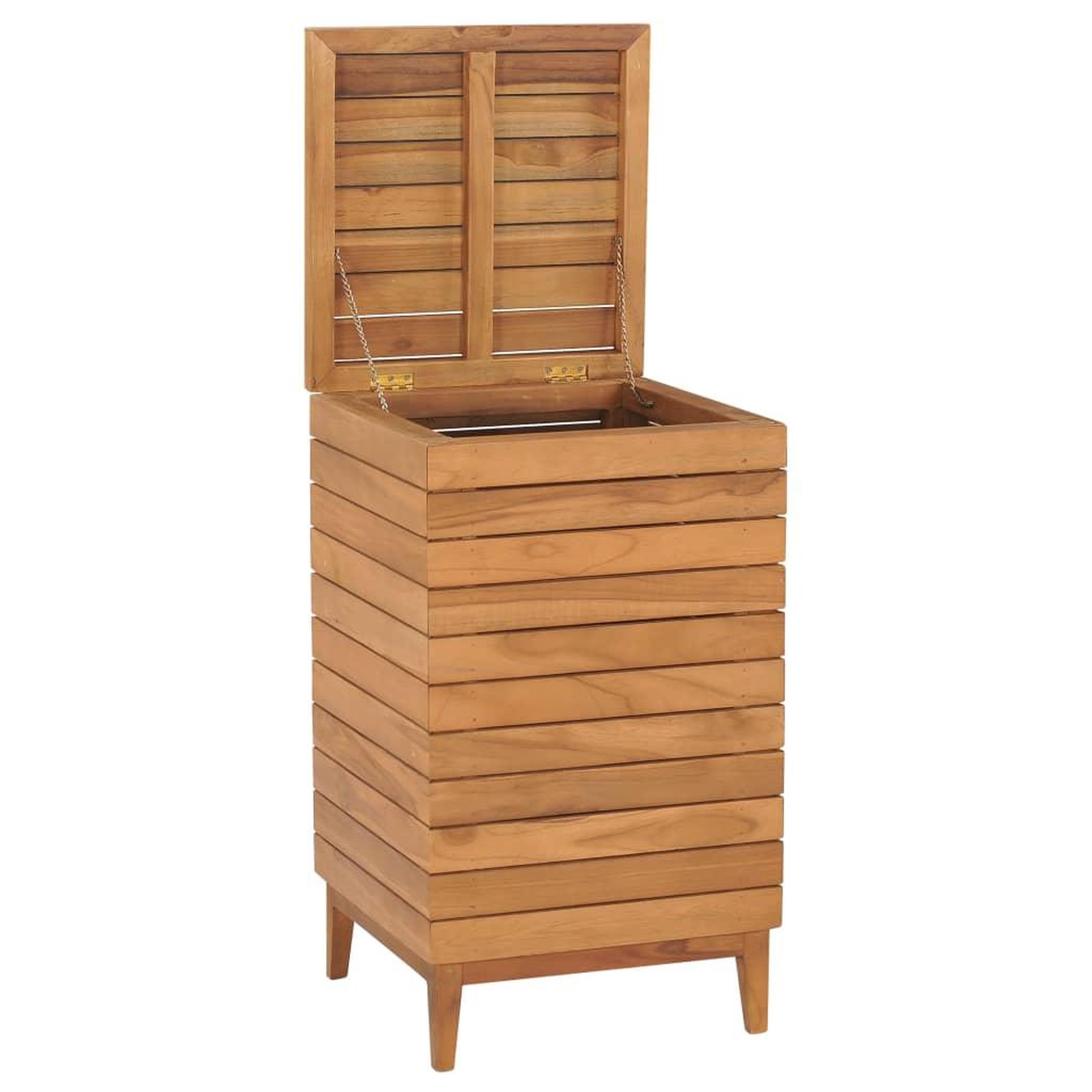 Voir la diapositive 3 : VIDAXL Panier a linge 40x40x70 cm bois de teck massif