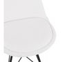 Voir la diapositive 6 : Paris Prix Chaise Design en Tissu Bouclé  Cathleen  83cm Blanc