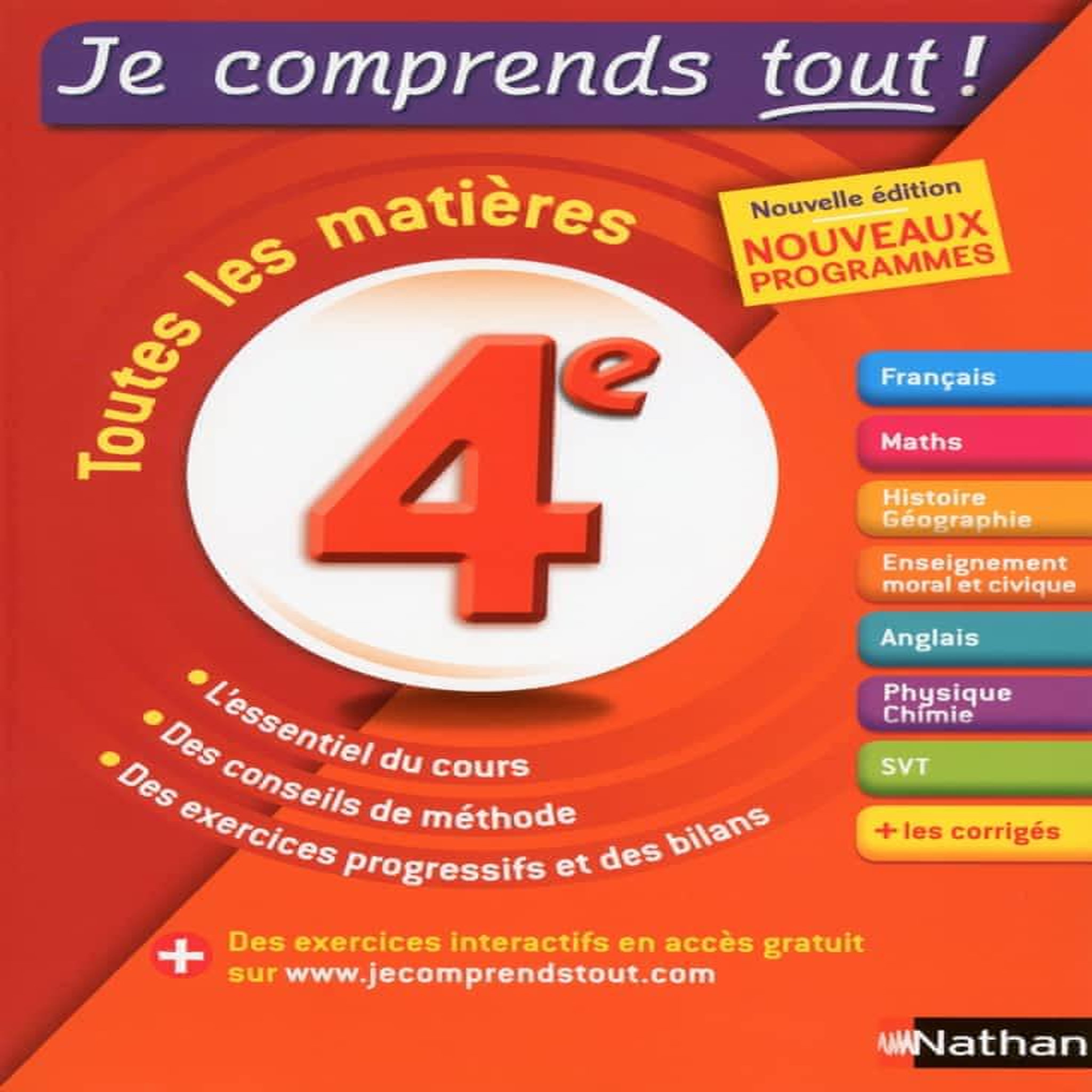 TOUTES LES MATIERES 4E. EDITION 2016, Chiffre Pierre-Alain