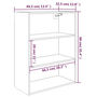 Voir la diapositive 6 : VIDAXL Armoire murale suspendue Sonoma gris 69,5x32,5x90 cm