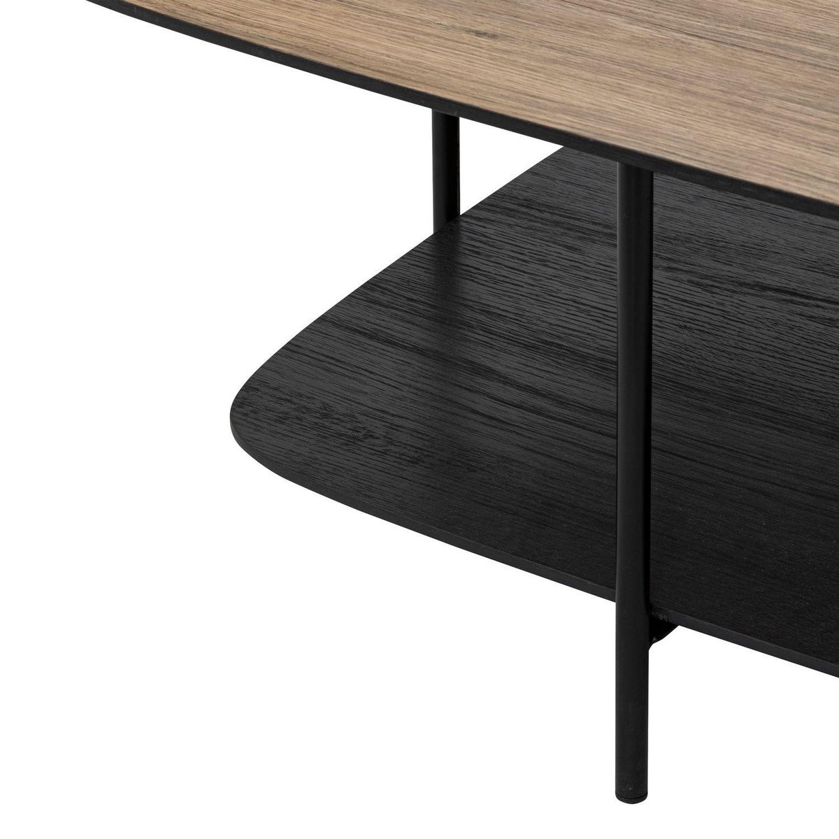 ATMOSPHERA Table basse 1 étagère en bois HODIA - Noir