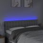 Voir la diapositive 3 : VIDAXL Tete de lit a LED Gris clair 144x5x78/88 cm Tissu