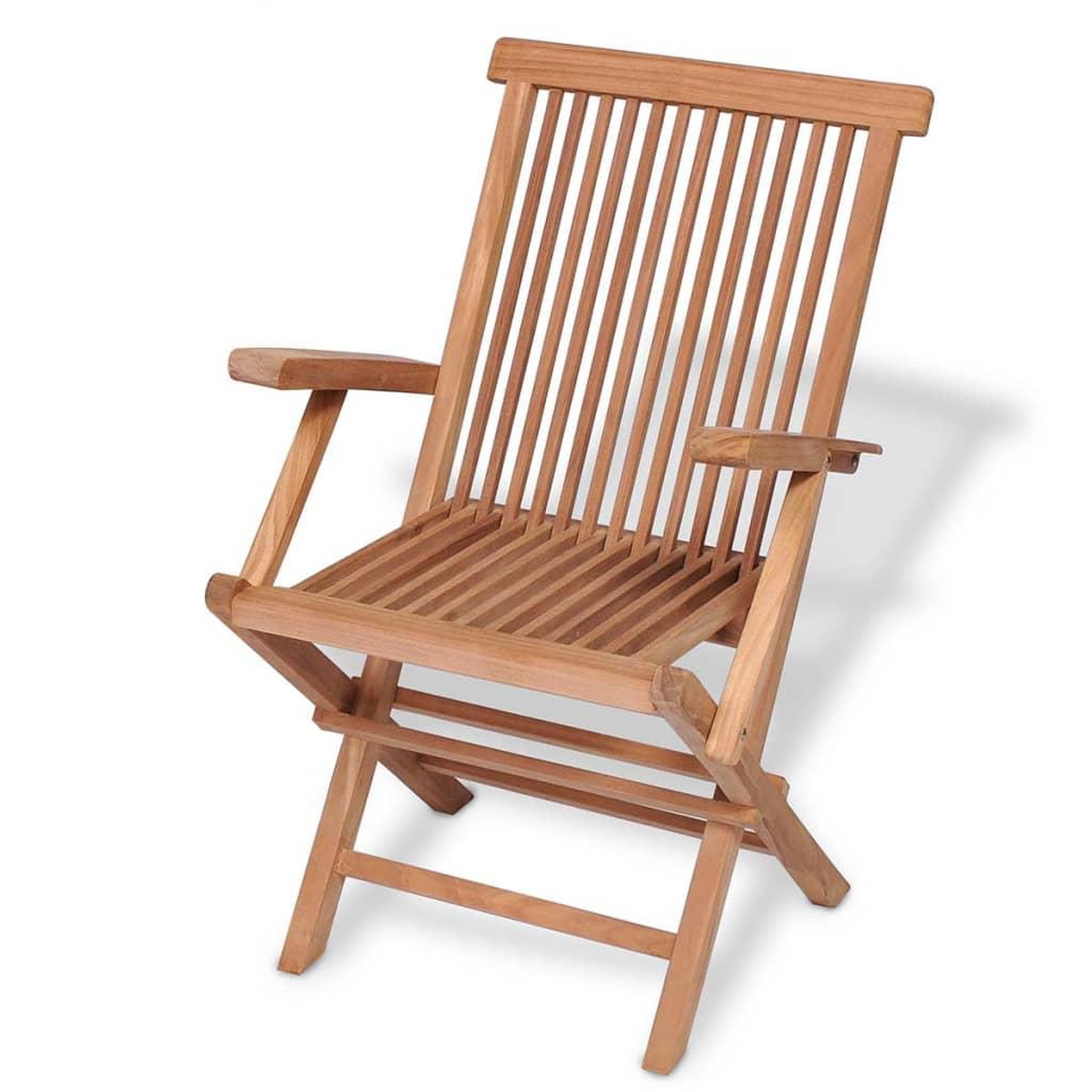 Voir la diapositive 4 : VIDAXL Ensemble a manger de jardin 5 pcs bois de teck massif