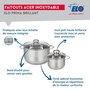 Voir la diapositive 3 : ELO Ensemble de 2 Poêles de cuisson 28 et 32 cm et 2 faitouts 16 et 24 cm Elo Prima Brillant