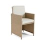 Voir la diapositive 5 : BEST MOBILIER Cuba – salon de jardin encastrable en résine tressé beige - 12 places - coussins beige + housse de protection
