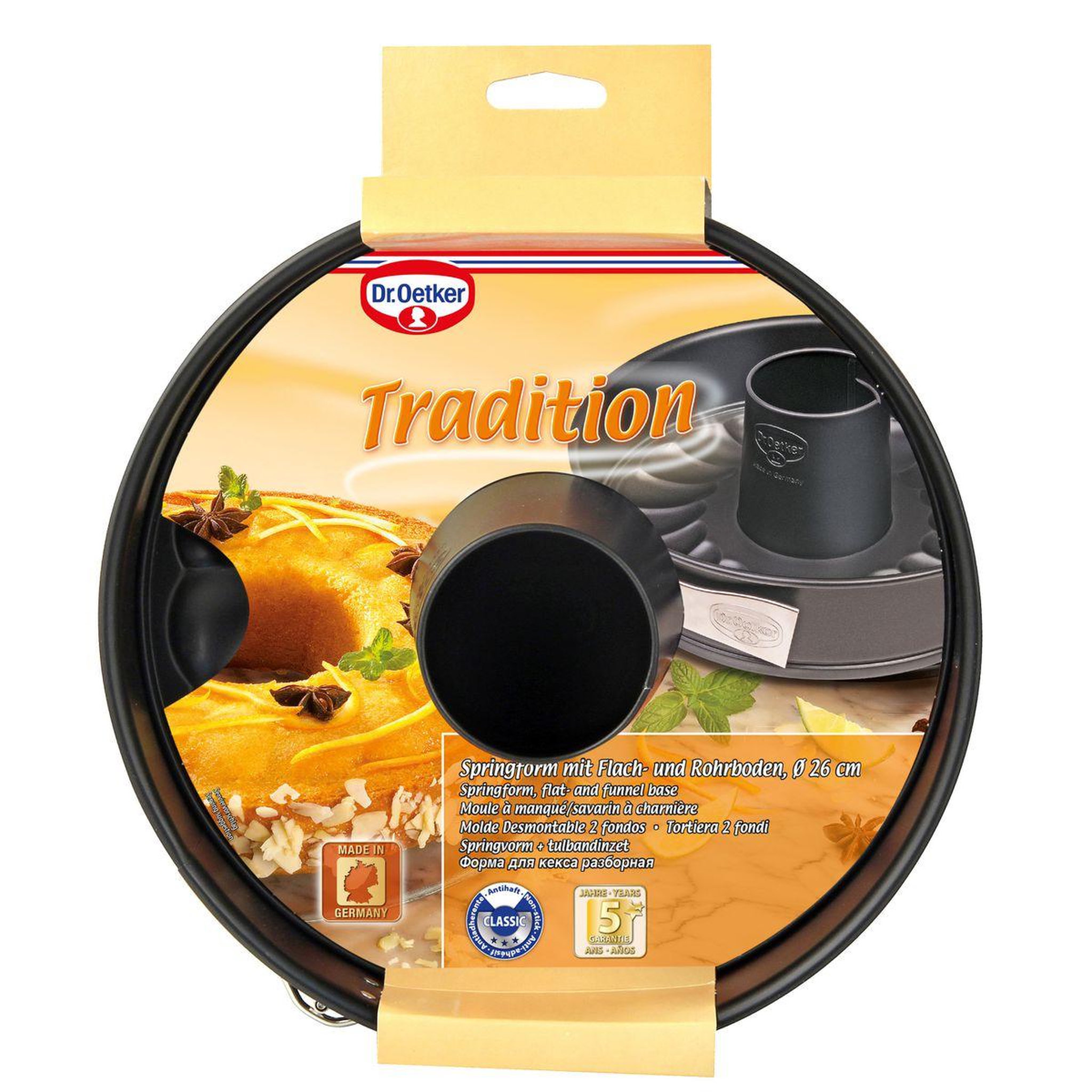 Voir la diapositive 5 : DR.OETKER Lot de 2 moules à manqué 26/26 cm en acier dr oetker tradition
