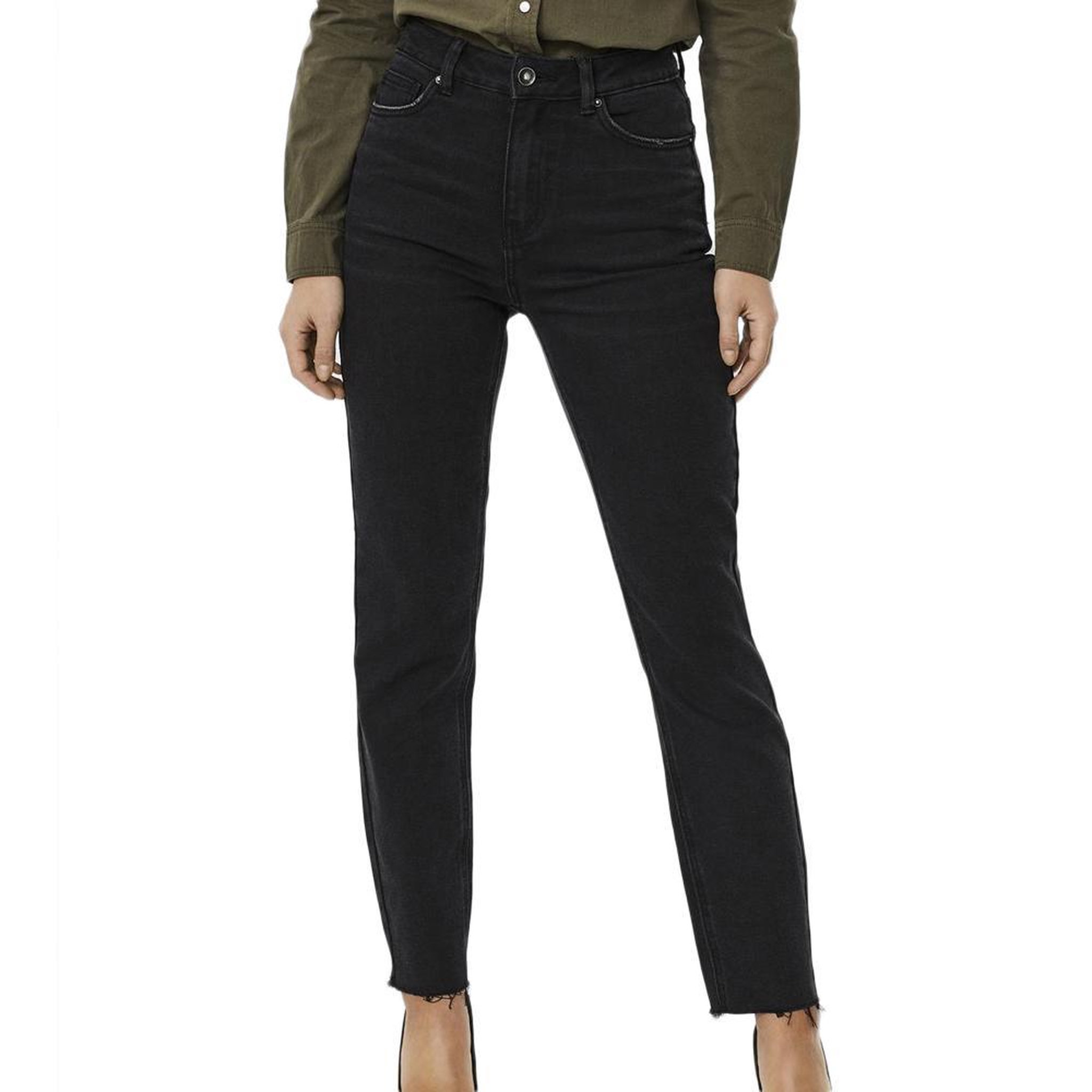 Vero Moda Jean taille haute noir femme vero moda cut 10247008. Coloris disponibles : Noir