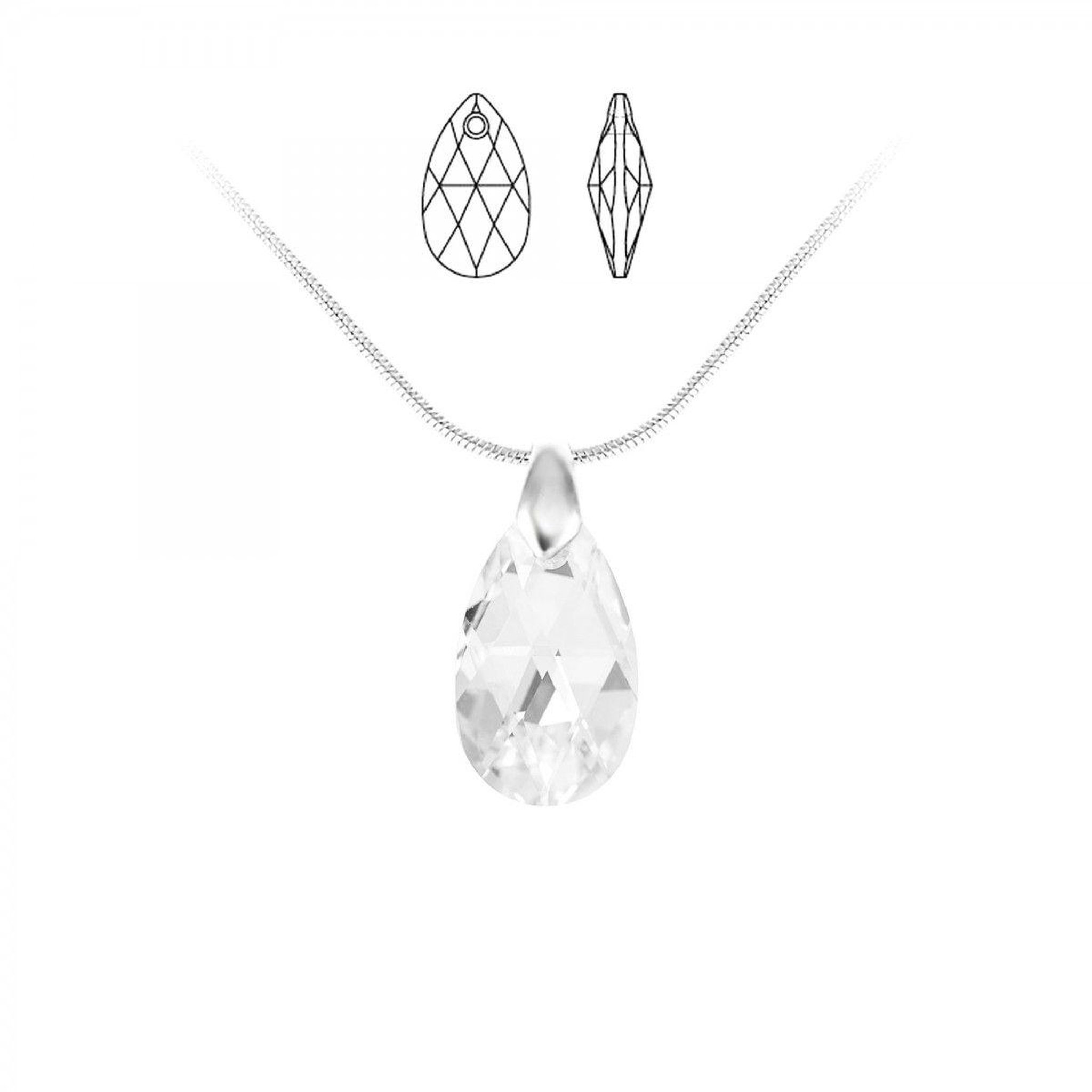 SC CRYSTAL Collier SC Crystal orné de Cristaux scintillants