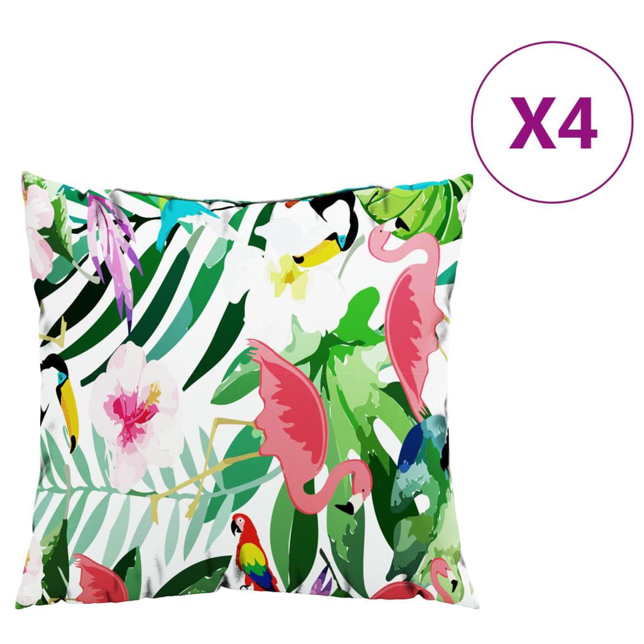 Voir la diapositive 2 : VIDAXL Coussins decoratifs lot de 4 Multicolore 60x60 cm Tissu