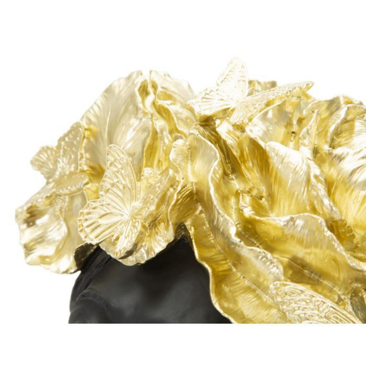 Paris Prix Statuette Tête Femme  Papillons  36cm Noir