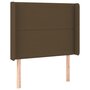 Voir la diapositive 3 : VIDAXL Tete de lit a LED Marron fonce 83x16x118/128 cm Tissu
