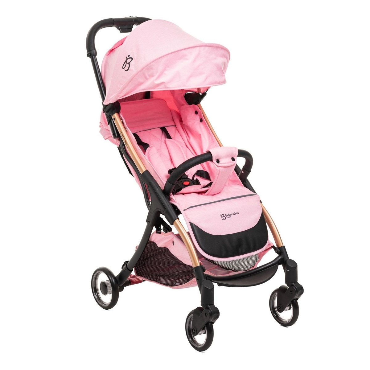 BEBELISSIMO Bebelissimo - Poussette bébé Citadine Ultra Compacte - De 0 à 36 mois - Teano - rose