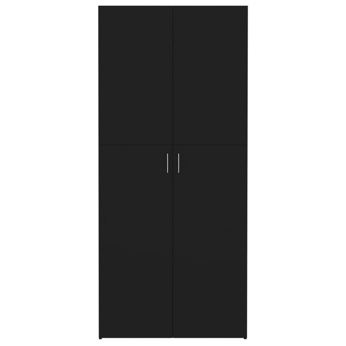 VIDAXL Armoire a chaussures Noir 80x35,5x180 cm Bois d'ingenierie