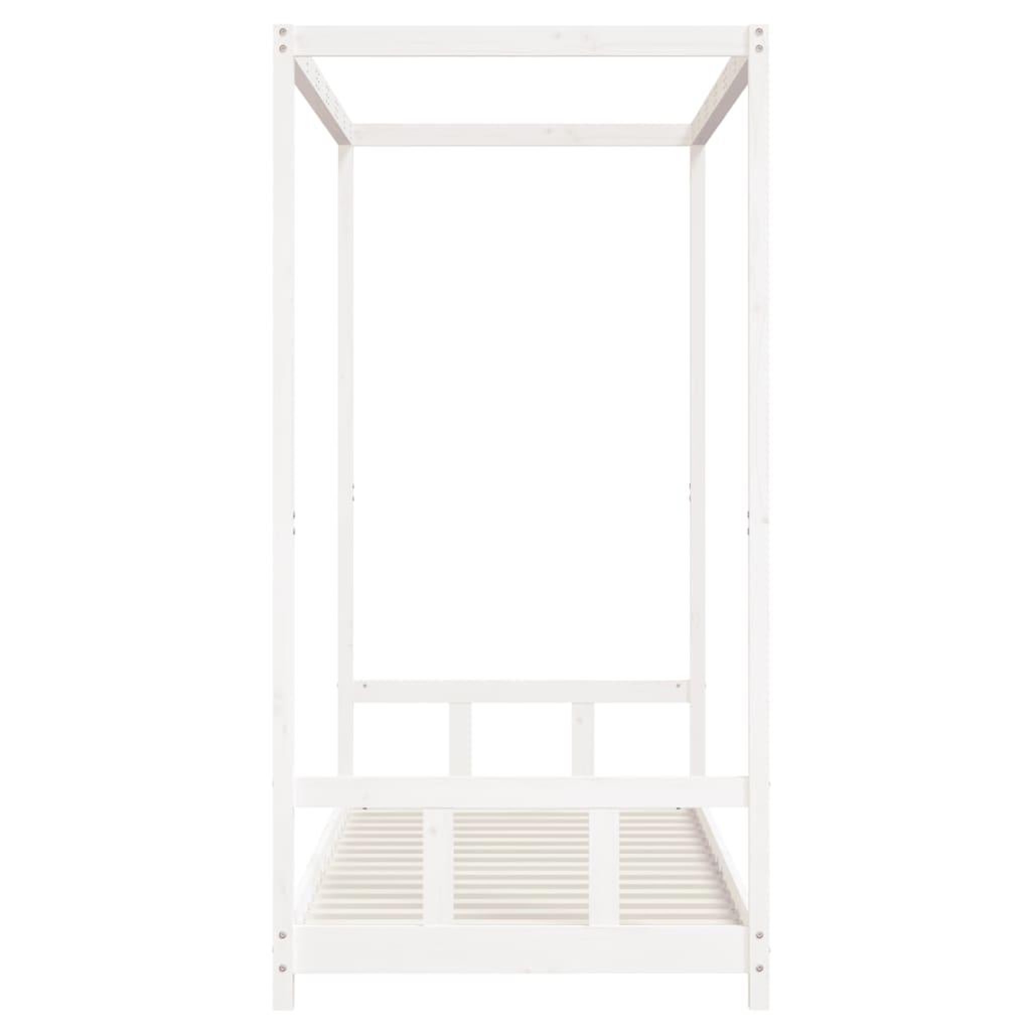 Voir la diapositive 5 : VIDAXL Cadre de lit pour enfants blanc 90x200 cm bois de pin massif