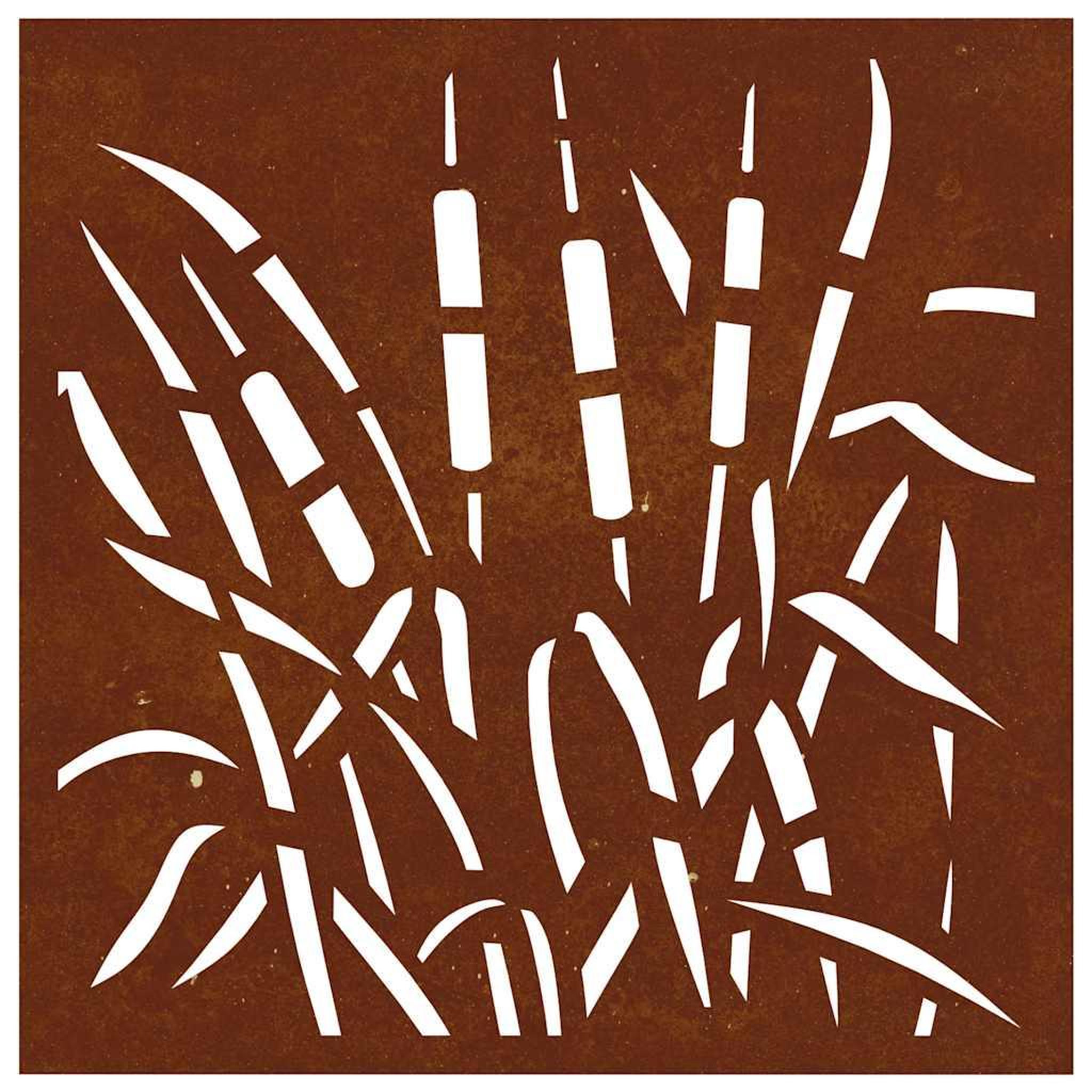 Voir la diapositive 5 : VIDAXL Decoration murale jardin 55x55 cm acier corten design d'herbe