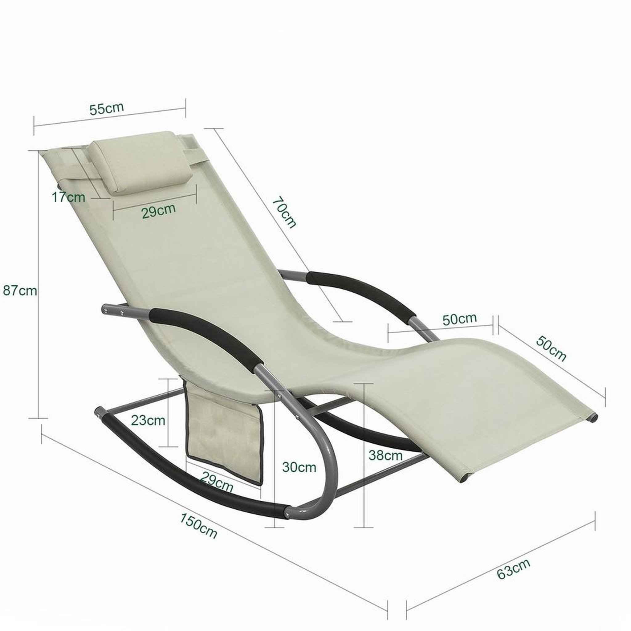 Voir la diapositive 3 : SOBUY SoBuy - Lot de 2 chaises à bascule pour jardin - Moderne - OGS28X2