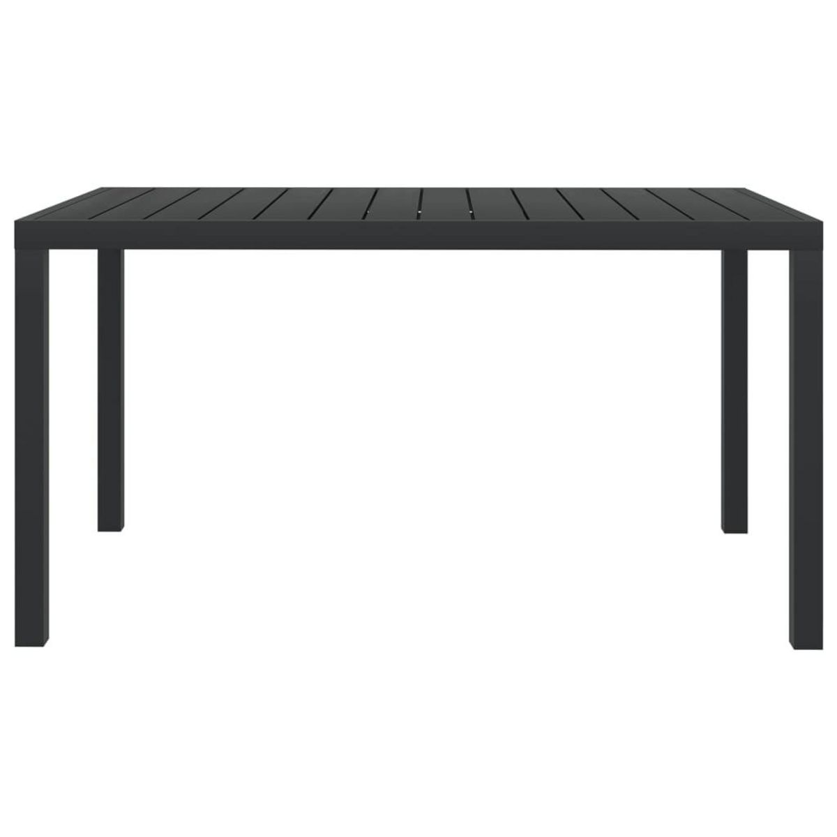 VIDAXL Table de jardin noir 150 x 90 x 74 cm Aluminium et WPC