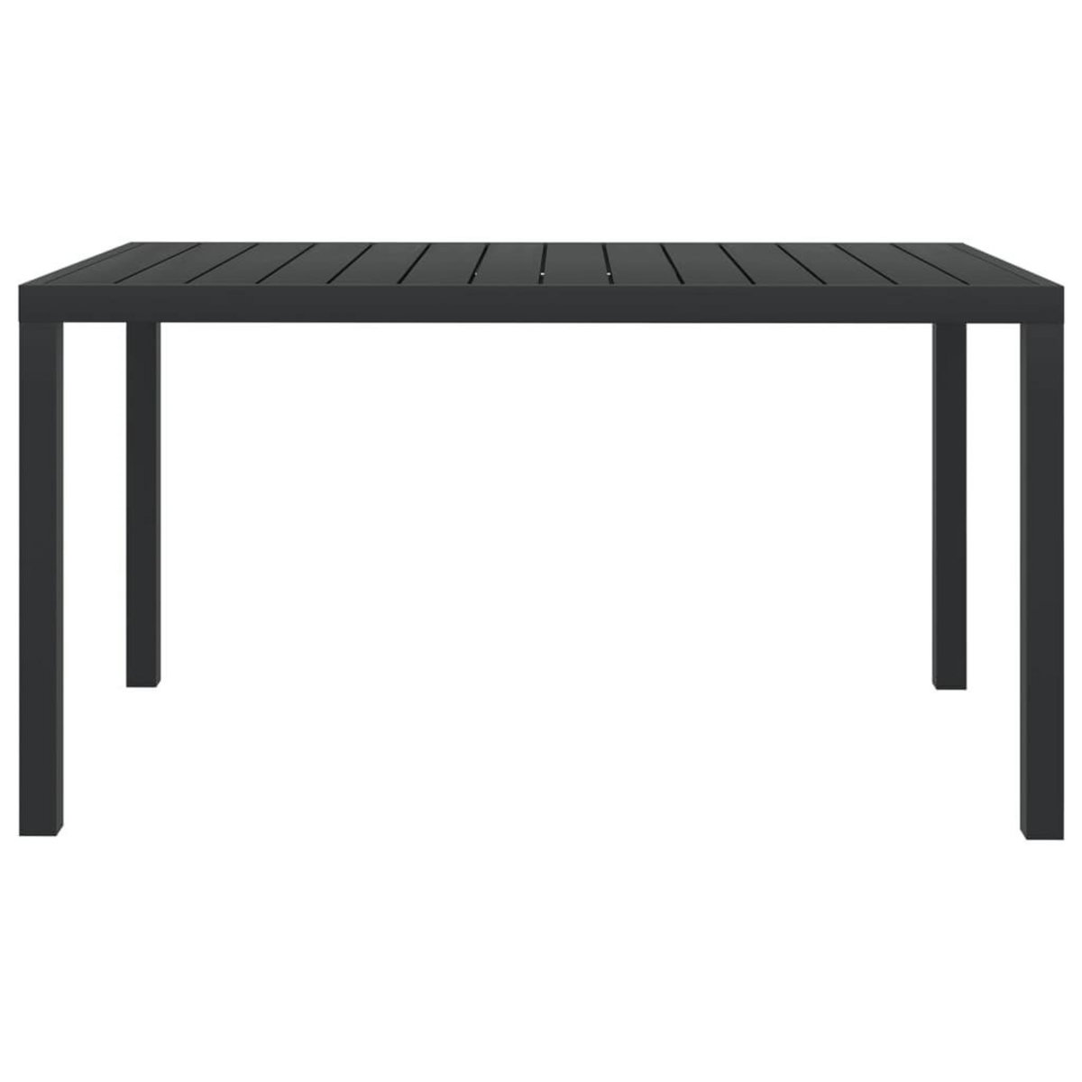 VIDAXL Table de jardin noir 150 x 90 x 74 cm Aluminium et WPC