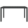 Voir la diapositive 2 : VIDAXL Table de jardin noir 150 x 90 x 74 cm Aluminium et WPC