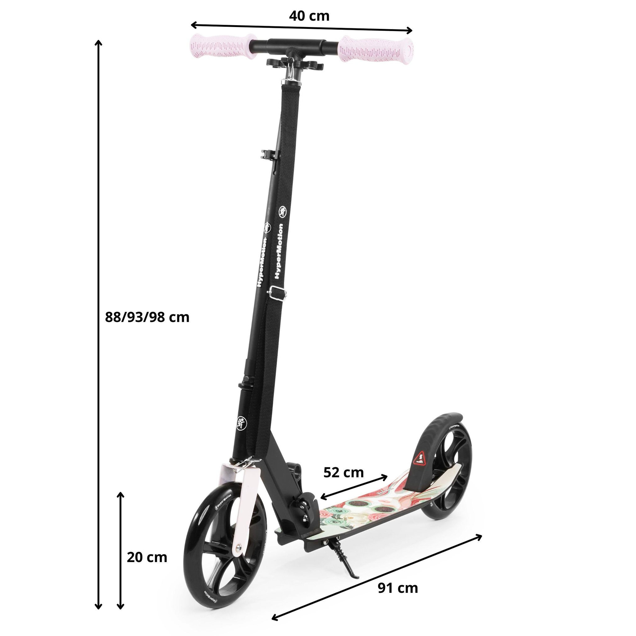 Voir la diapositive 4 : HYPERMOTION Trottinette Enfant +7 ans 100kg, Pliable - Hauteur réglable 88/93/98cm - ABEC-7 Roues 200 mm