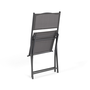 Voir la diapositive 4 : ID MARKET Lot de 4 chaises de jardin pliantes BASTIA métal et textilène gris anthracite